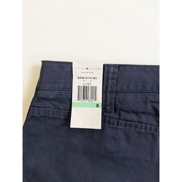 Tommy Hilfiger La Mer Navy Shorts Size 8 NWT Nautical Mom Shorts - Picture 3 of 10